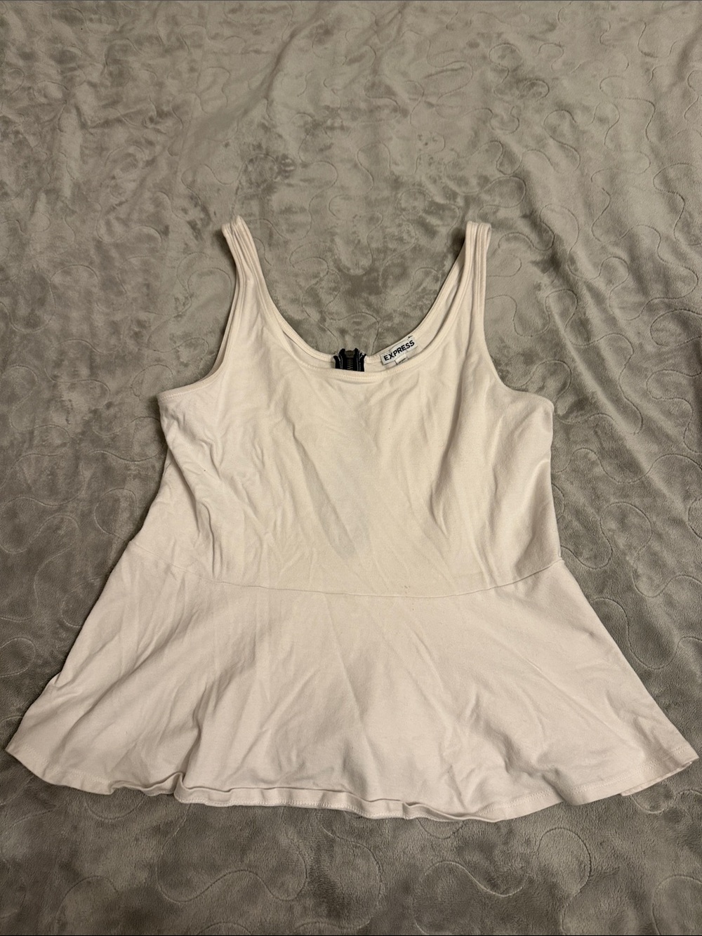 Express Women's Cream Peplum Camisole Tank